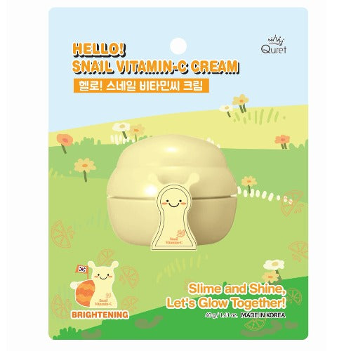 „Hello Snail“ vitamino C kremas su sraigių ekstraktu (pakabinamas blisteris) | Quret