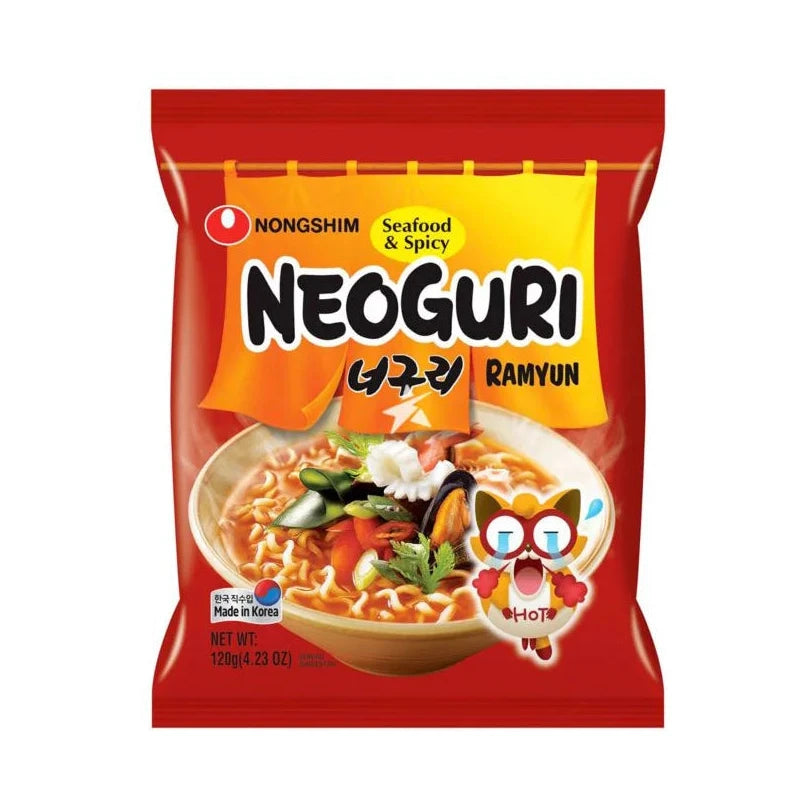 RAMEN jūros gėrybių SPICY - vermišelių sriuba NEOGURI RAMYUN, 120 g