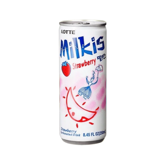 Milkis Braškių Skonio Gazuotas Pieniškas Gėrimas 250ml (Lotte)